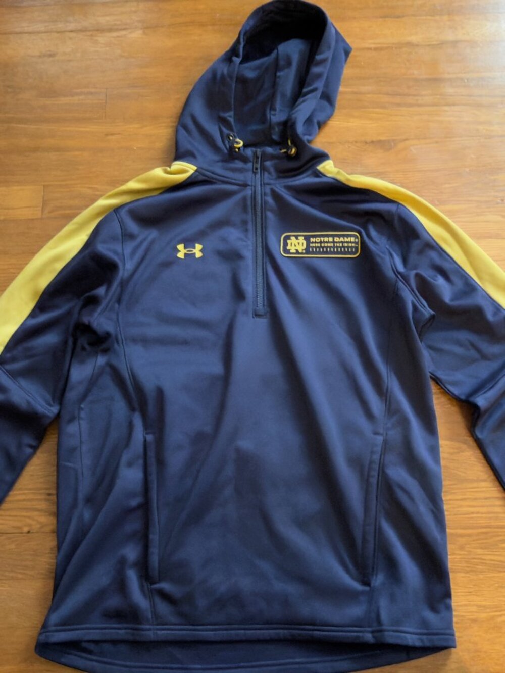Notre Dame Quarter Zip Fleece-Lined Hoodie